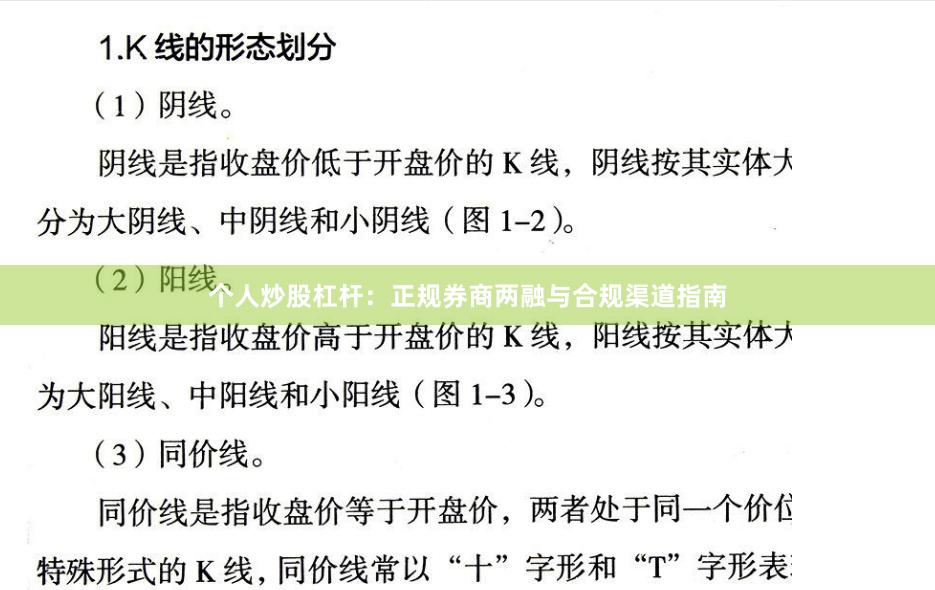 个人炒股杠杆：正规券商两融与合规渠道指南